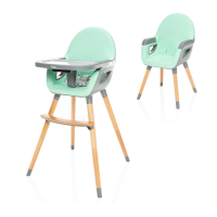 Jedálenská stolička ZOPA DOLCE 2 Ice Green/Grey