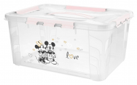 KEEEPER Domáci úložný box veľký "Mickey & Minnie" Pastel Pink